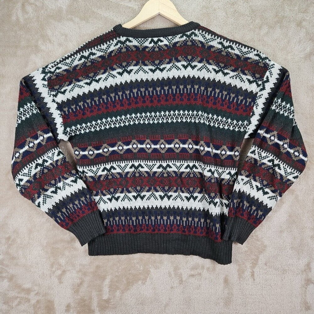 Great Canadian Rugged Wear Pattern Knit Sweater Women's Size L Long Sleeve - Picture 9 of 10